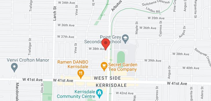 map of 210 2102 W 38TH AVENUE